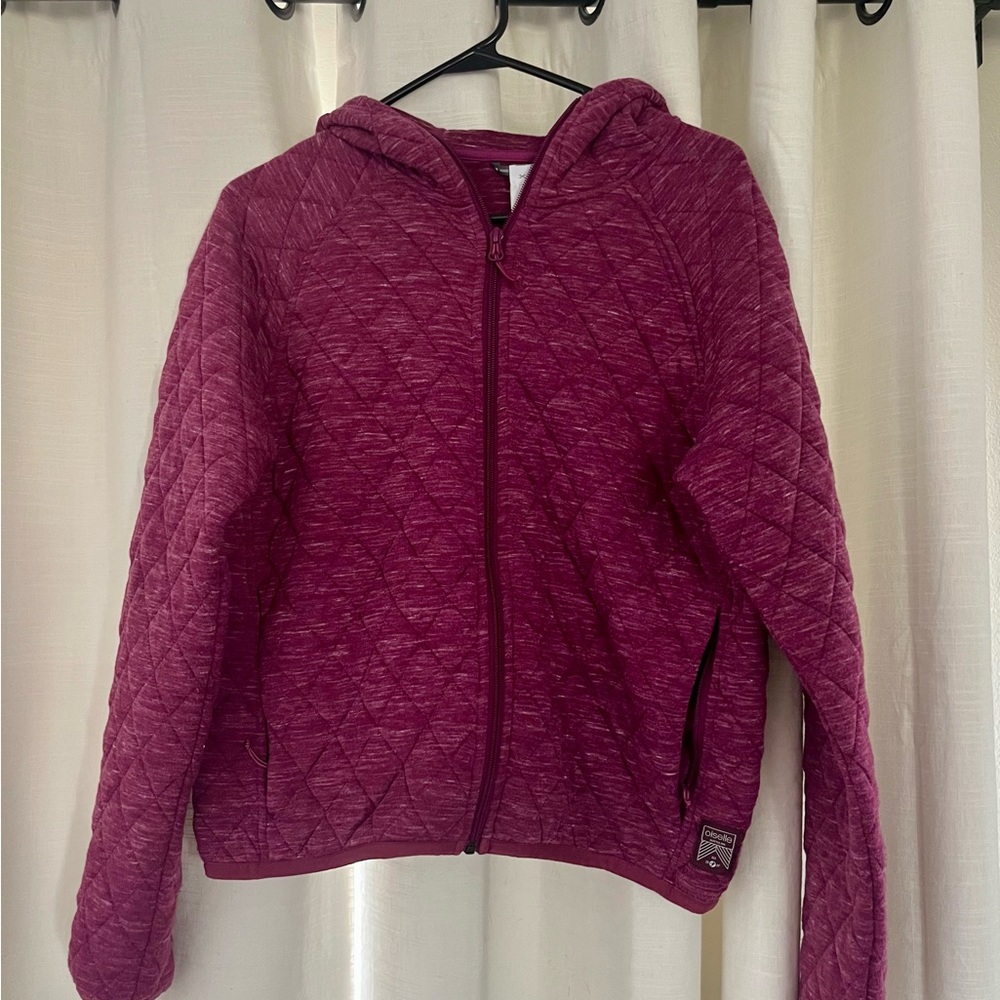 Oiselle Quilted Jacket in Maroon